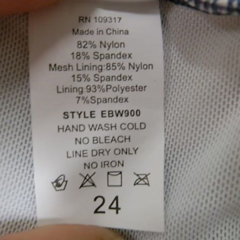 NWOT Emerald Bay blue floral swimsuit Sz 24 - Picture 7 of 8